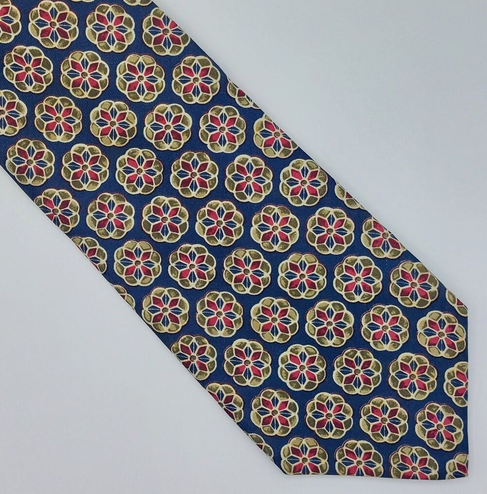 Jos. A. Bank Collection Men's 100% Silk Tie Hand Printed Italy USA Made Vintage